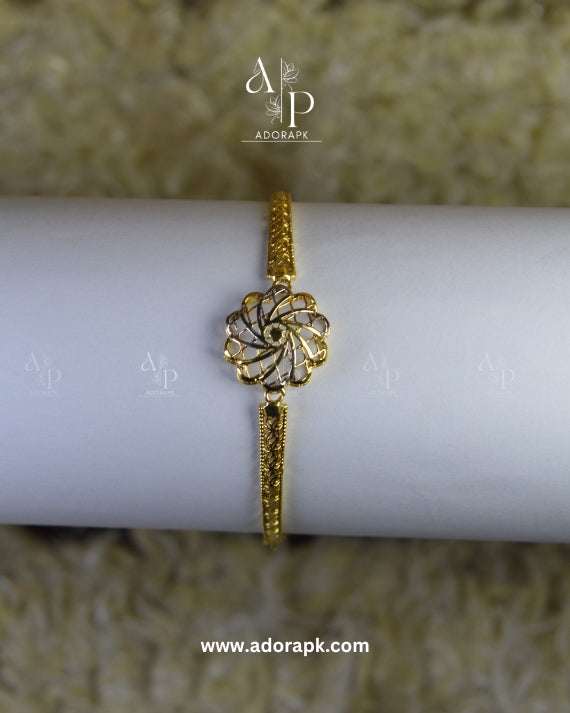 Gold-Plated Blossom Twist Bracelet