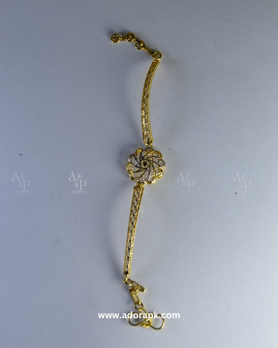 Gold-Plated Blossom Twist Bracelet